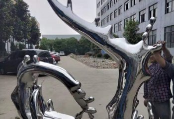 浪花雕塑廠家，鏡面工藝制作，不銹鋼浪花雕塑價格