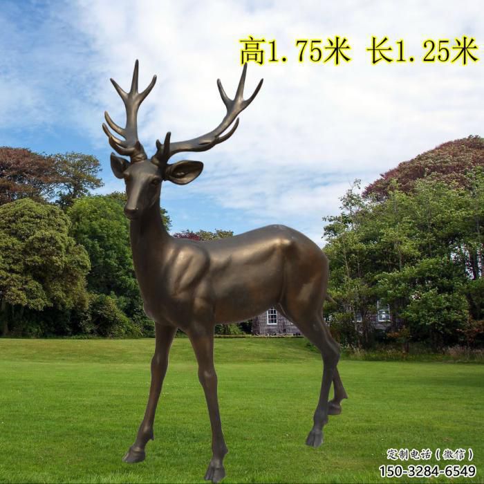定制小鹿雕塑小品 商業(yè)街廣場雕塑 古銅色擺件 定制小鹿雕塑小品 商業(yè)街廣場雕塑 古銅色擺件