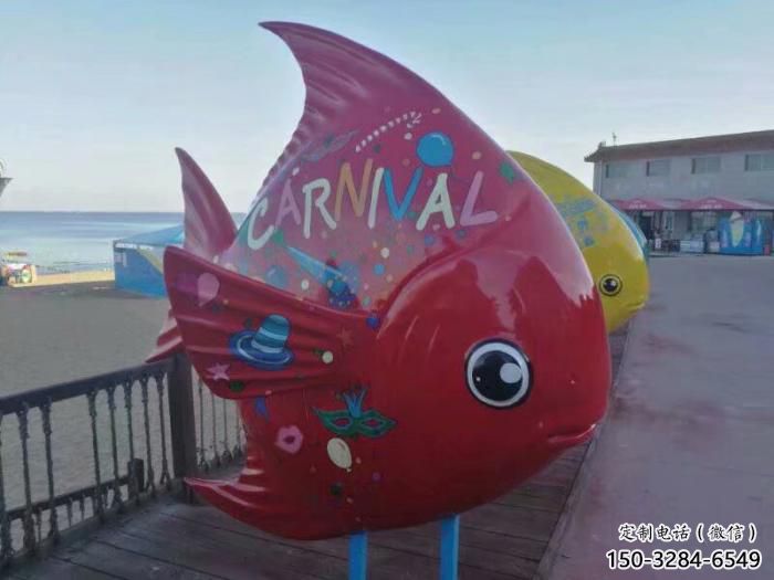 玻璃鋼彩繪金魚雕塑 仿真海洋生物雕塑 步行街?jǐn)[件 玻璃鋼彩繪金魚雕塑 仿真海洋生物雕塑 步行街?jǐn)[件