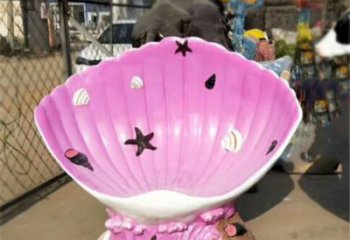 貝殼雕塑，玻璃鋼貝殼雕塑，海洋生物雕塑擺件 (9)
