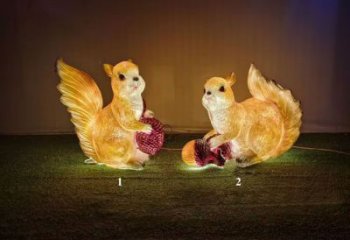 店門(mén)口玻璃鋼松鼠雕塑 創(chuàng)意景觀(guān)雕塑 仿真擺件