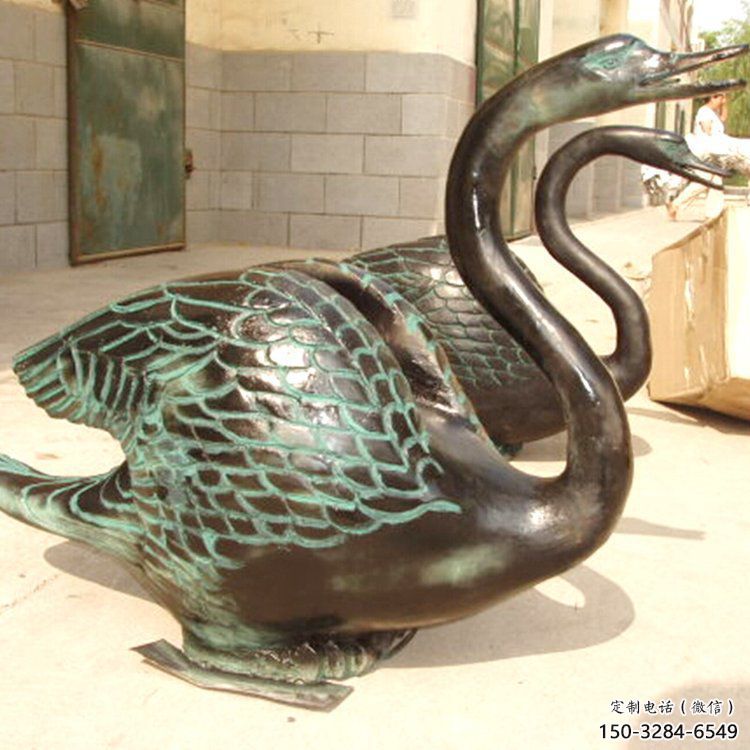鴨子雕塑廠家，仿真動物， 公園廣場街頭擺件 (2)