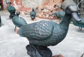 銅鴨子雕塑廠家，仿古工藝，公園廣場動物擺件 (2)