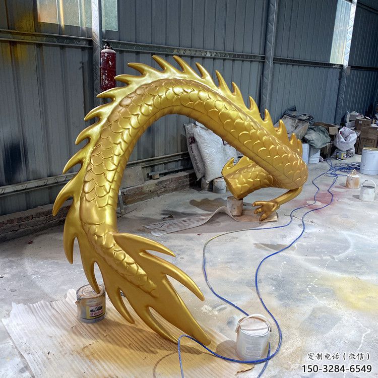 龍形銅雕塑廠家，鑄銅工藝，大型動(dòng)物雕塑