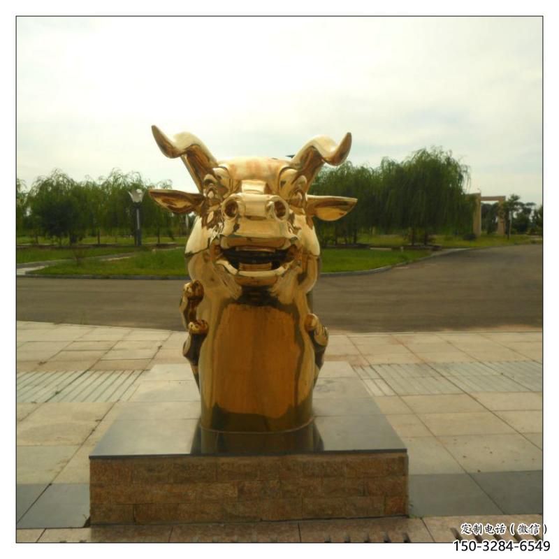 不銹鋼生肖雕塑，鍍鈦工藝，公園廣場(chǎng)戶外擺放 (1)