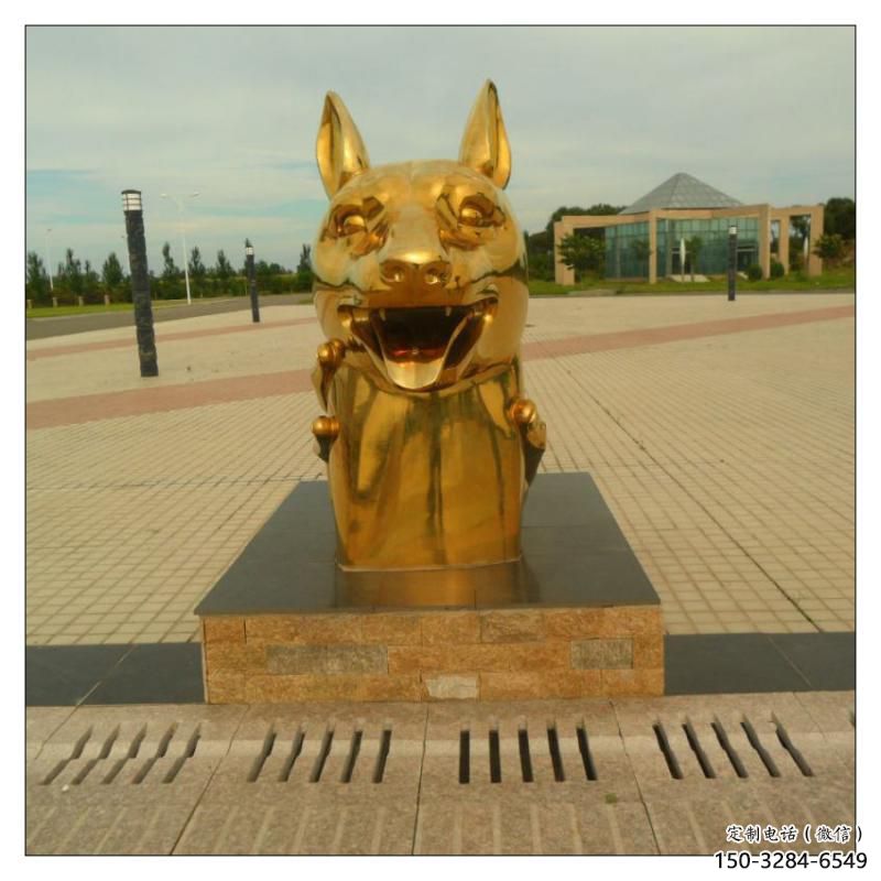 不銹鋼生肖雕塑，鍍鈦工藝，公園廣場戶外擺放 (4)