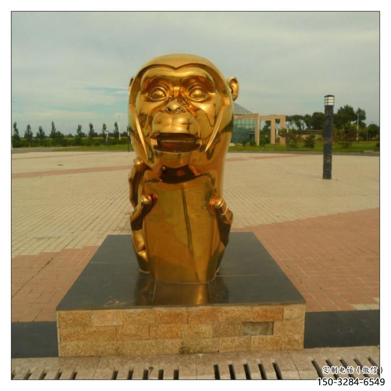 不銹鋼生肖雕塑，鍍鈦工藝，公園廣場戶外擺放 (5)