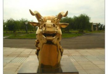 不銹鋼生肖雕塑，鍍鈦工藝，公園廣場戶外擺放 (1)