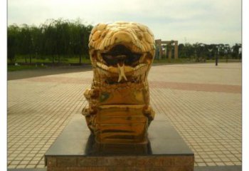 不銹鋼生肖雕塑，鍍鈦工藝，公園廣場戶外擺放 (2)