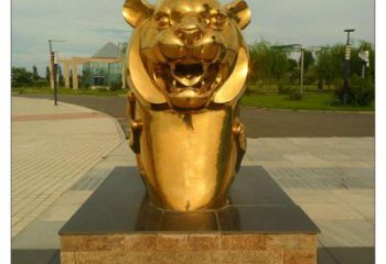 不銹鋼生肖雕塑，鍍鈦工藝，公園廣場戶外擺放 (3)