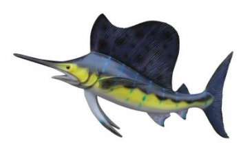 玻璃鋼劍魚雕塑制作廠家，海洋生物雕塑，廣場大型雕塑