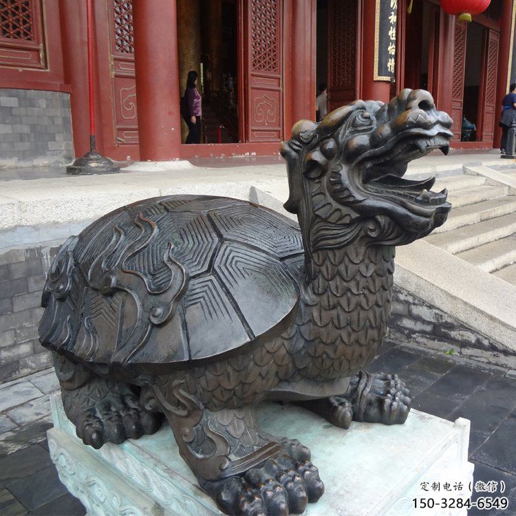 銅海龜?shù)袼苤谱?，神獸動物，仿古公園廣場擺件