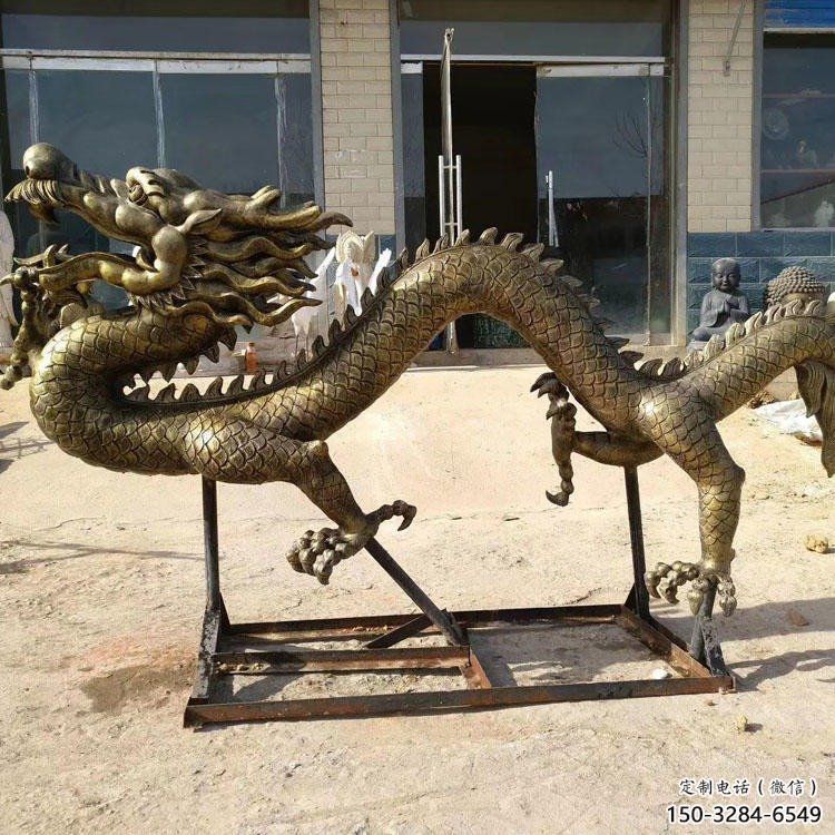 大型龍頭雕塑，黃銅材質(zhì)，公園園林?jǐn)[件