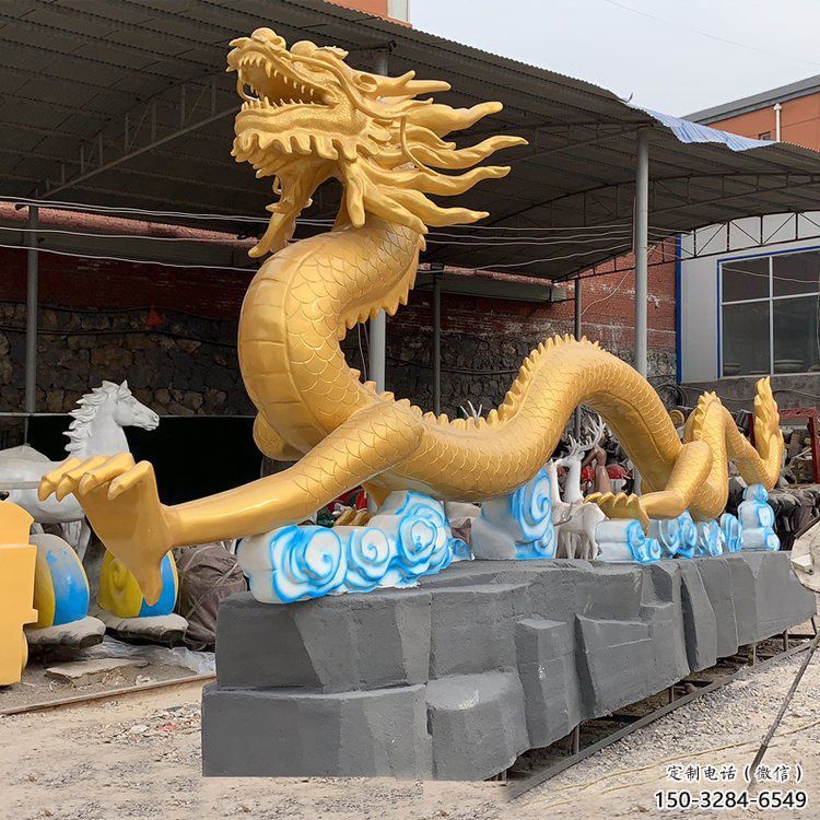 抽象龍頭雕塑，鑄銅動物雕塑，房地產(chǎn)售樓處擺件