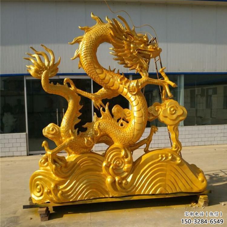 大型龍頭雕塑，鑄銅動物雕塑，房地產(chǎn)售樓處擺件