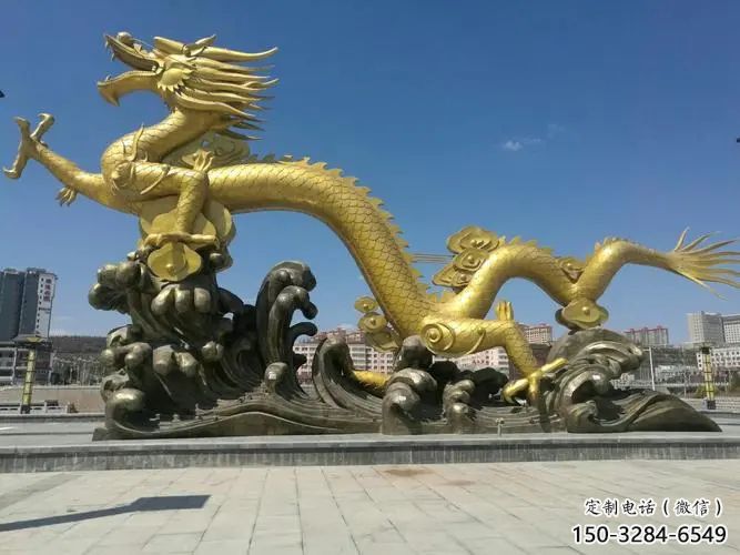 生產(chǎn)龍頭雕塑廠家，鑄銅動(dòng)物雕塑，房地產(chǎn)售樓處擺件