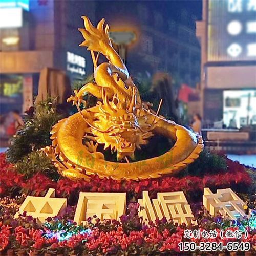 制作龍頭雕塑，鑄銅動(dòng)物雕塑，房地產(chǎn)售樓處擺件
