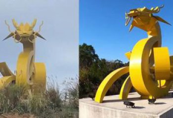 抽象大型龍頭雕塑，鑄銅動物雕塑，房地產售樓處擺件
