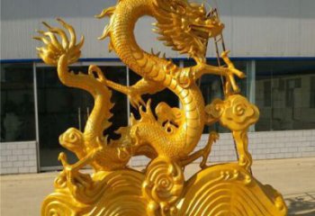 大型龍頭雕塑，鑄銅動(dòng)物雕塑，房地產(chǎn)售樓處擺件
