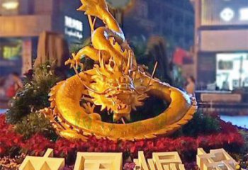 制作龍頭雕塑，鑄銅動物雕塑，房地產(chǎn)售樓處擺件