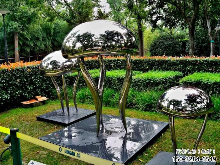 不銹鋼水景水母雕塑 風景區(qū)幾何雕塑 廣場小品