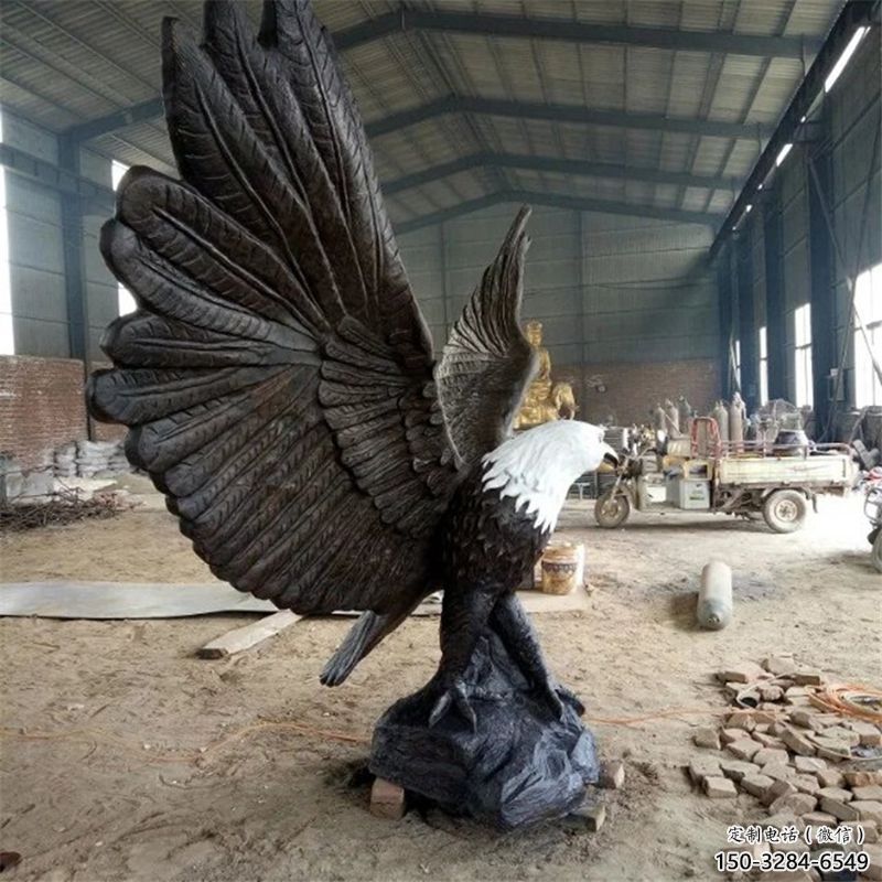 鑄銅仿真老鷹雕塑 店門口園林雕塑 動(dòng)物小品 鑄銅仿真老鷹雕塑 店門口園林雕塑 動(dòng)物小品
