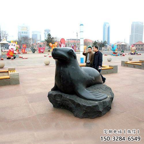 店門口海豹雕塑 創(chuàng)意景觀雕塑 仿真擺件