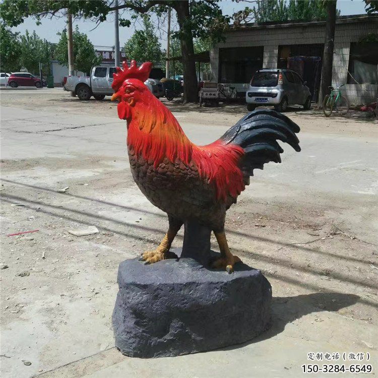 售樓部小雞雕塑，家禽小品，鍍銅工藝