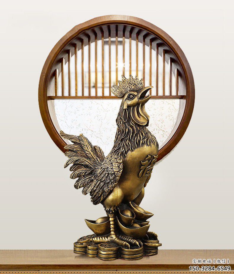 庭院小雞雕塑，現(xiàn)代小品，彩繪工藝