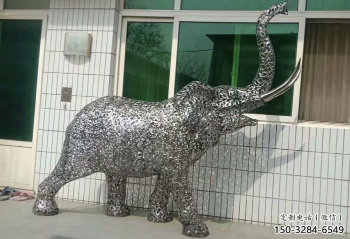 操場小象雕塑，公園題材，剪影工藝