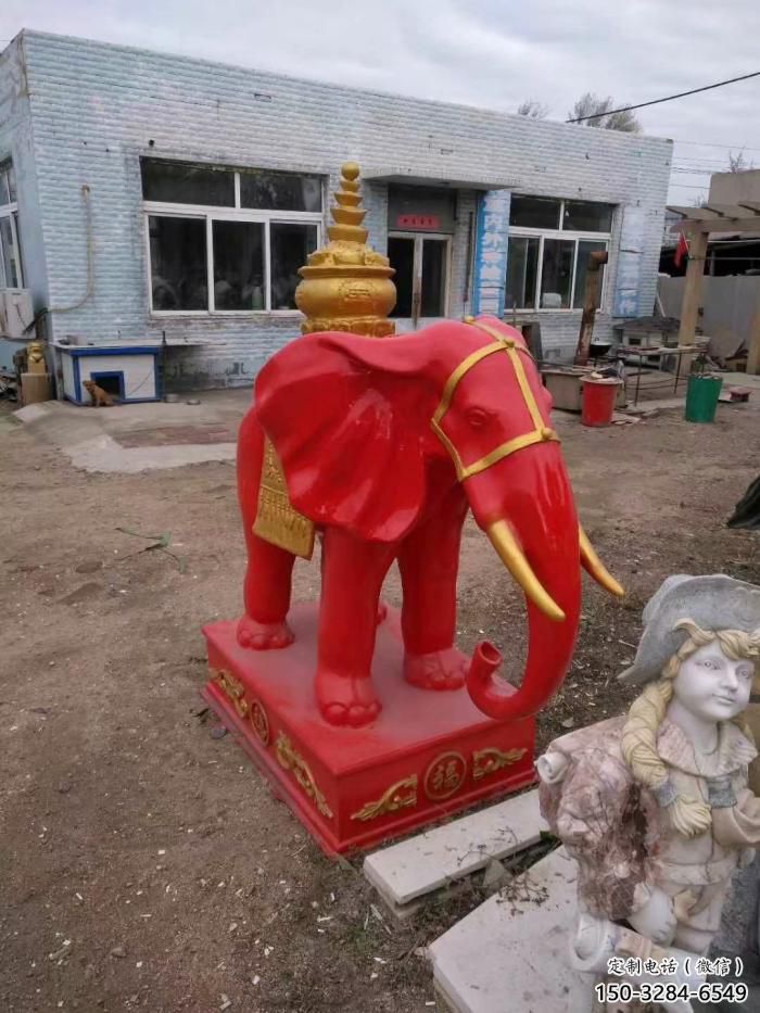 農(nóng)村小象雕塑，歐式主題，彩繪工藝