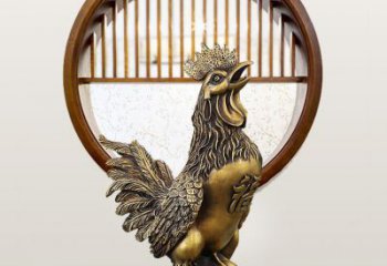 庭院小雞雕塑，現(xiàn)代小品，彩繪工藝