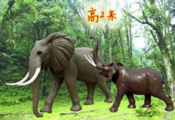 步行街小象雕塑，景觀主題，古銅工藝