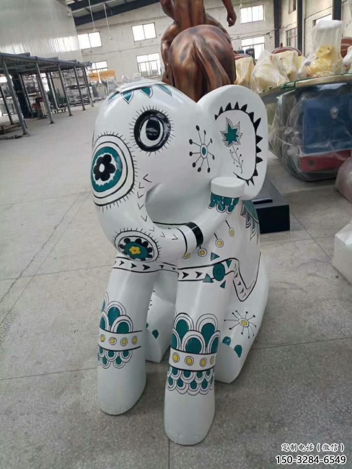 幼兒園小象雕塑，動(dòng)物主題，仿古工藝