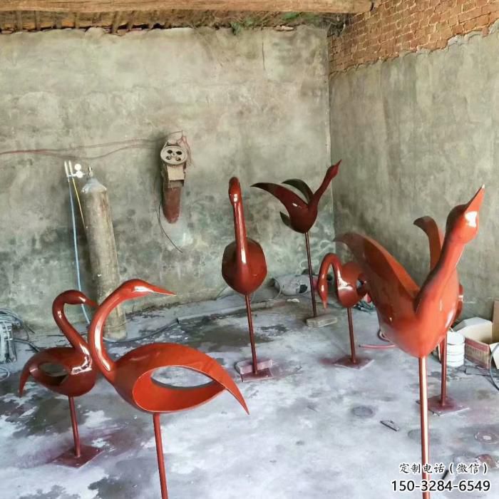 景區(qū)鳥類雕塑，噴水造型，剪影工藝