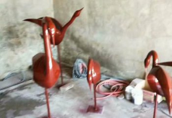 庭院鳥類雕塑，動(dòng)物主題，鍍銅工藝