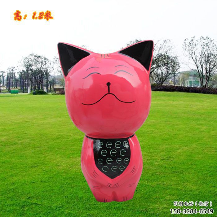 操場(chǎng)小貓雕塑，景觀題材，抽象工藝