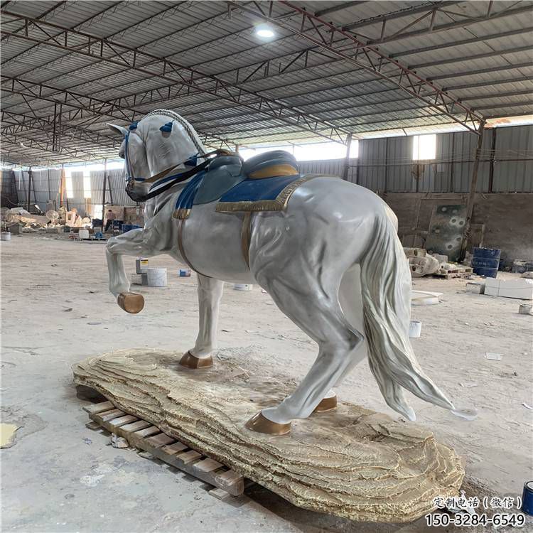 室內(nèi)戰(zhàn)馬雕塑，景觀題材，仿真效果工藝