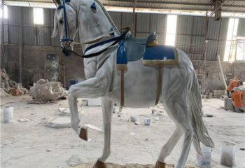 酒店戰(zhàn)馬雕塑，家禽主題，彩繪工藝