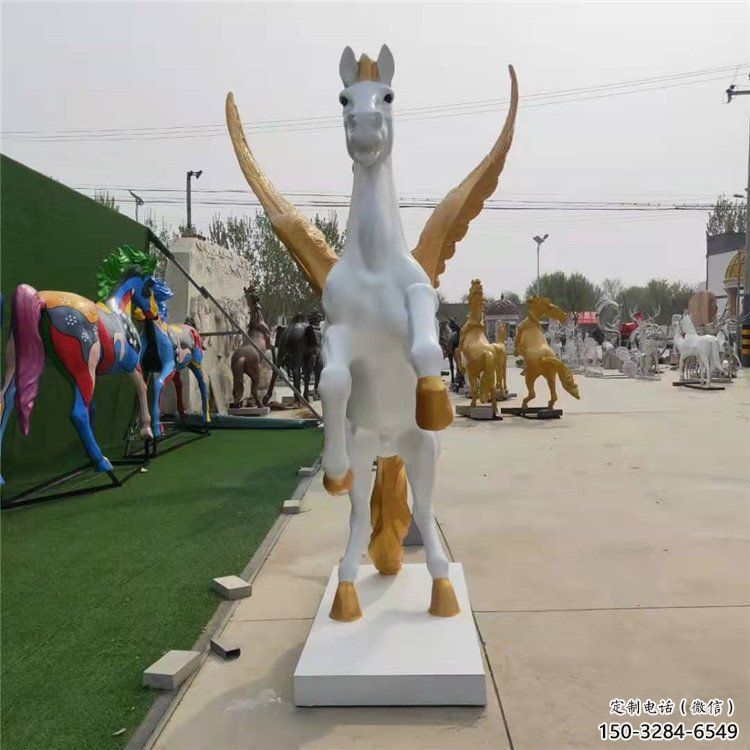 公園天馬雕塑，廣場(chǎng)園林主題，仿古工藝