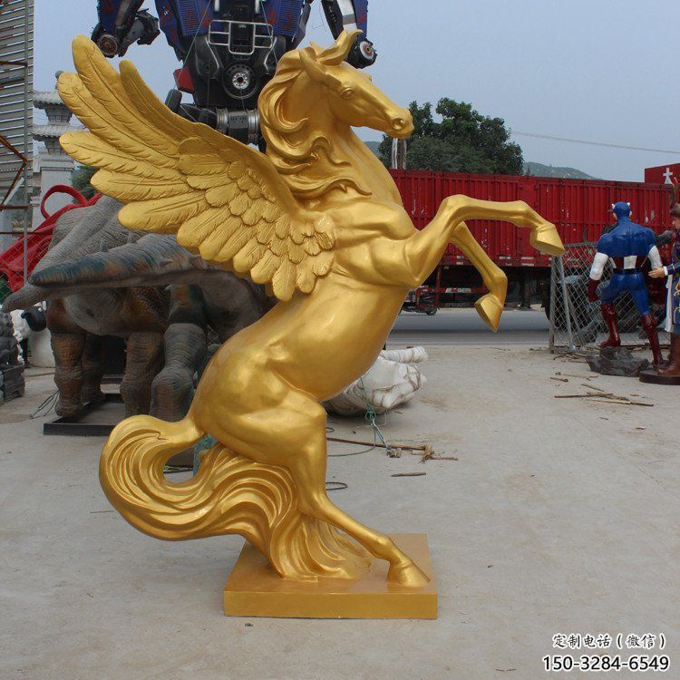 廣場(chǎng)天馬雕塑，動(dòng)物擺件，仿古工藝