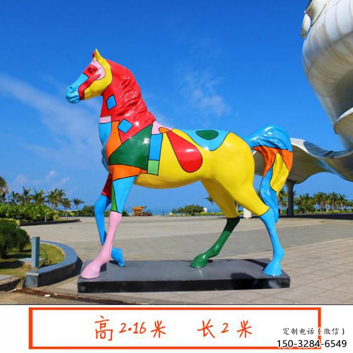 廣場小馬雕塑，動物擺件，仿古工藝