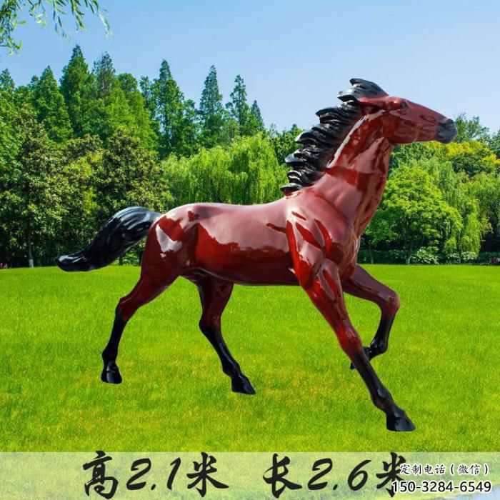 室內(nèi)小馬雕塑，景觀題材，鍍銅工藝