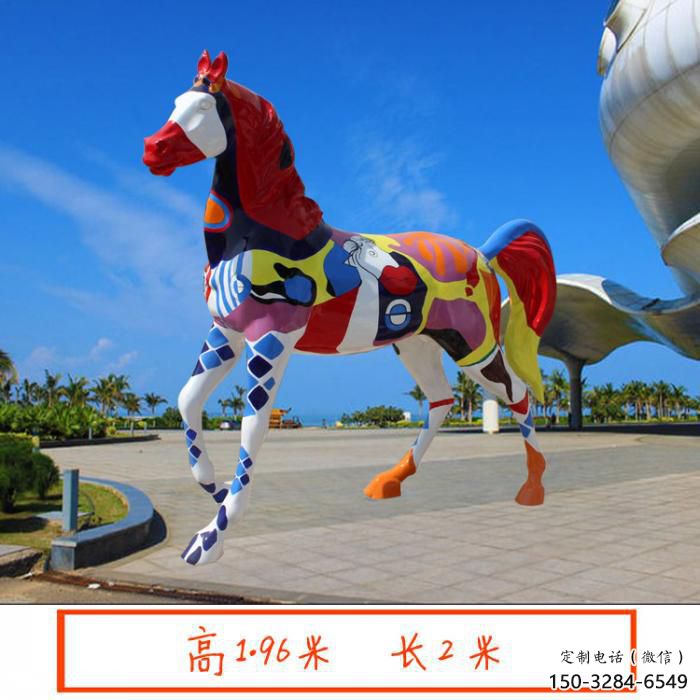 庭院小馬雕塑，動(dòng)物主題，鍍銅工藝