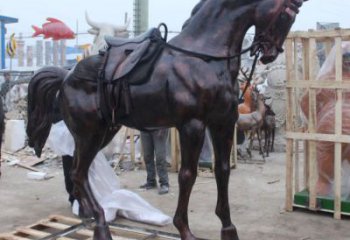 步行街小馬雕塑，景觀主題，古銅工藝