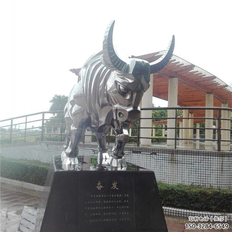 公園黃牛雕塑，廣場園林主題，仿古工藝