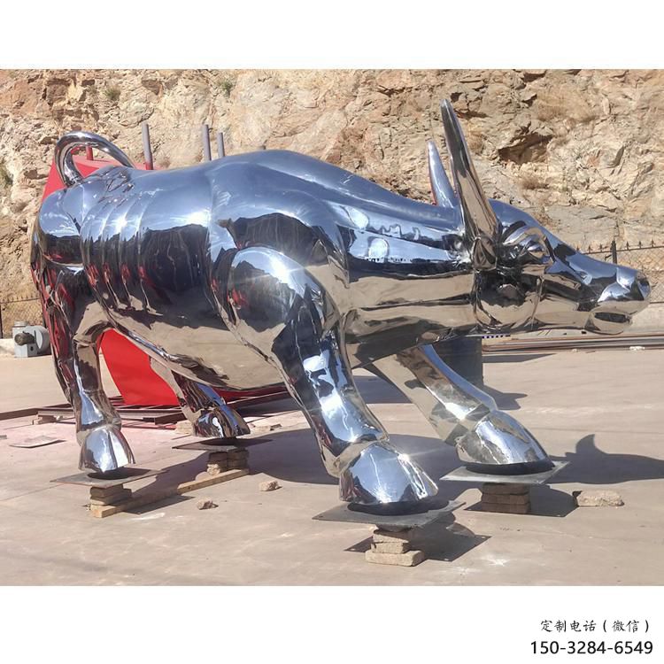 廣場黃牛雕塑，動物擺件，仿古工藝