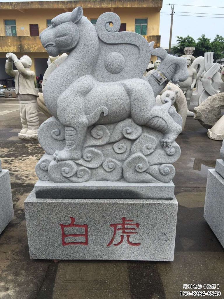室內(nèi)白虎雕塑，拉絲海洋雕塑，抽象效果