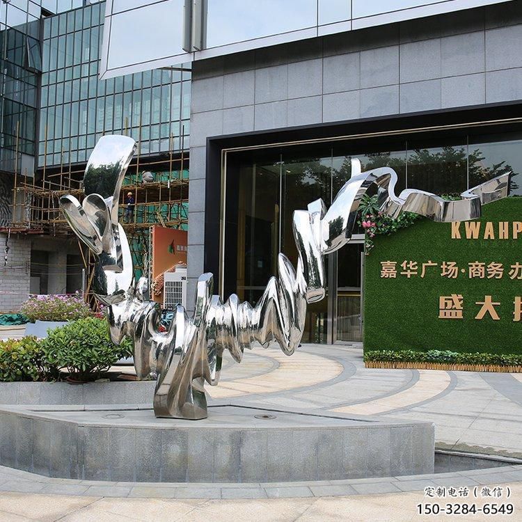 操場(chǎng)貓咪雕塑，鏤空海洋雕塑，噴砂制造