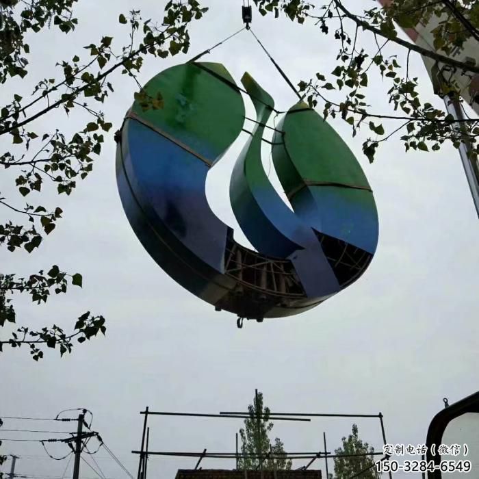 公園白鷺雕塑，噴砂發(fā)光雕塑，鑄銅工藝